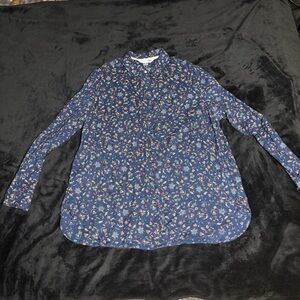 OLD NAVY Paisley Long Sleeve Button-Up Women’s Shirt SZ XL
